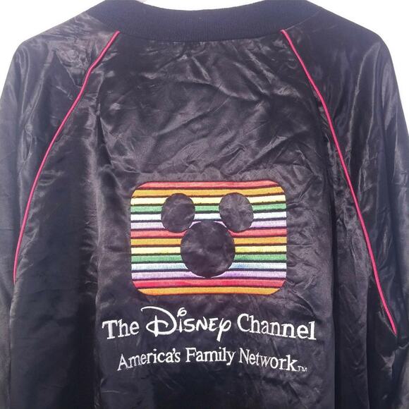 Disney Channel Employee Satin Jacket rare vintage cast member 90s mickey mouse - Picture 1 of 4